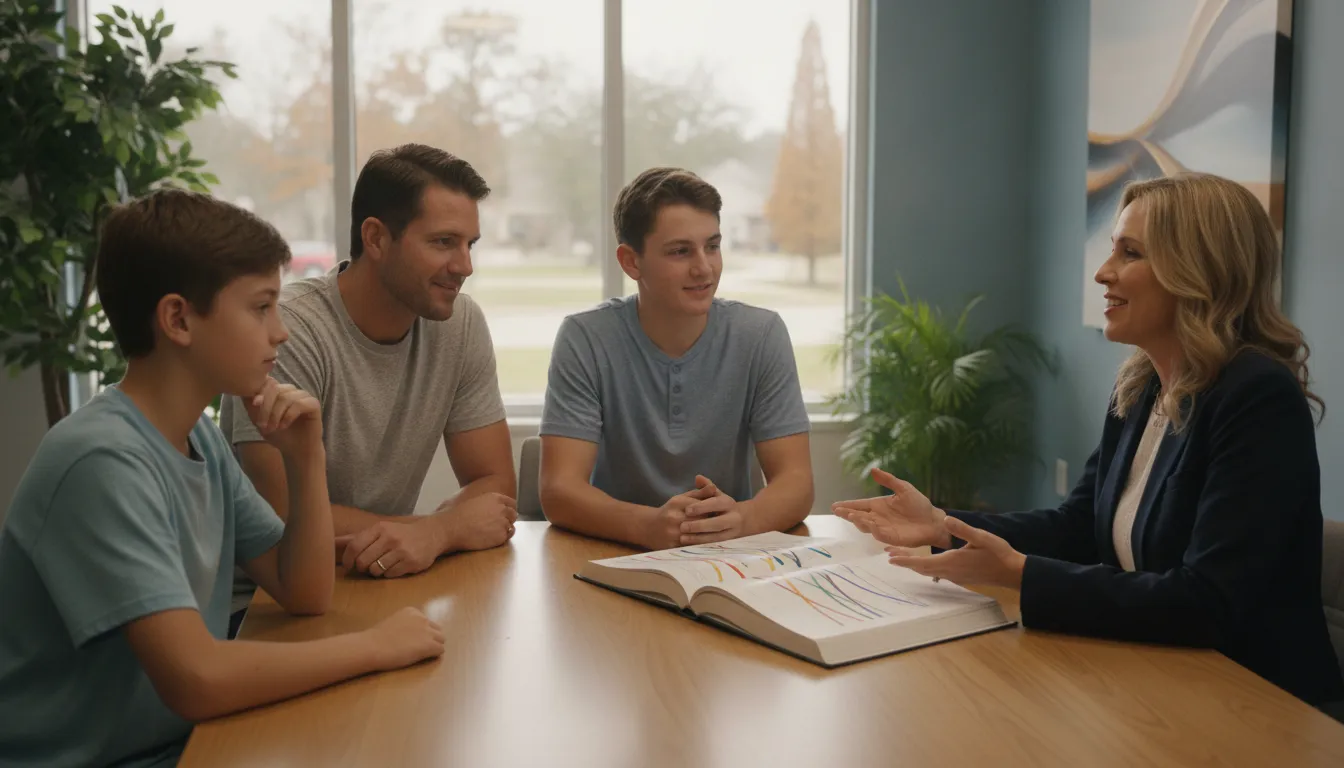 Louisiana family discussing whole life insurance options with an independent adviser
