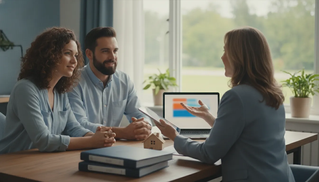 Louisiana couple discussing term life insurance with an independent adviser